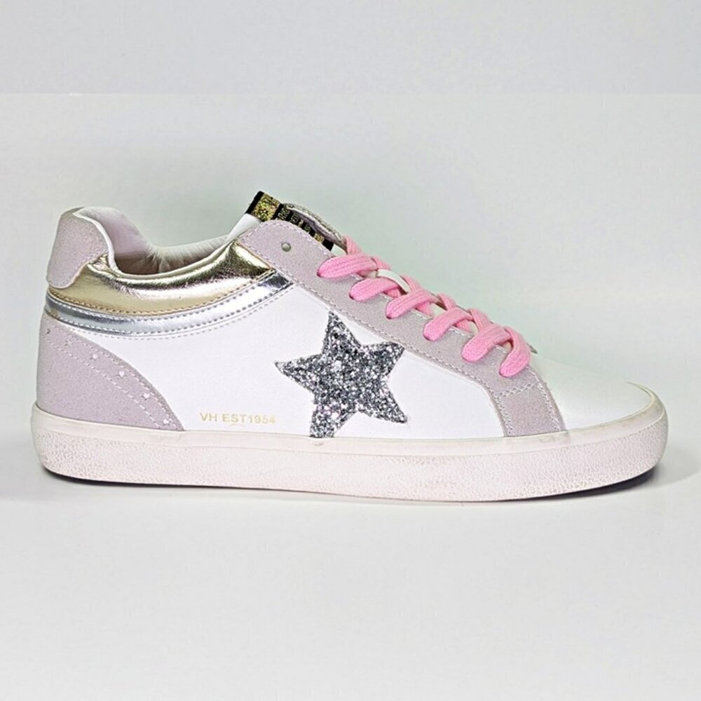 NWOB Vintage Havana Mona Metallic Glitter Women's Lace Up Sneaker Size 11